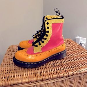 Dr. Martens- size 6 -pink, orange and yellow